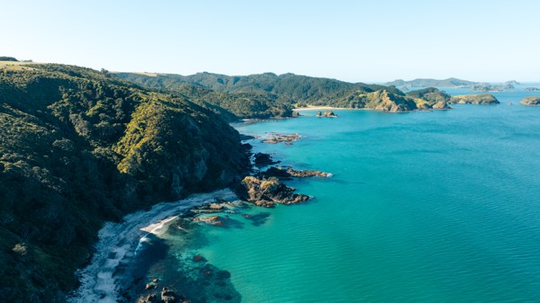 Rocky coastline and turquoise sea